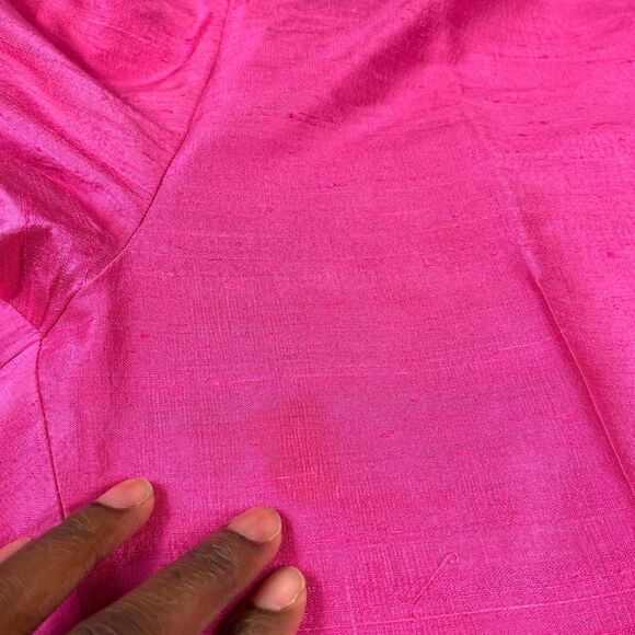 Lauren Ralph Lauren Silk Pants Fuschia Pink Side Zip Trousers 12P PETITE FLAW - Picture 14 of 14